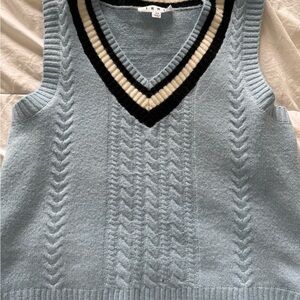 THML Light Blue V-Neck Sweater Vest